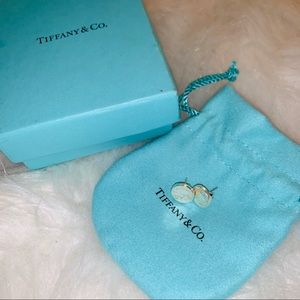 pre-loved Return to Tiffany circle stud earrings